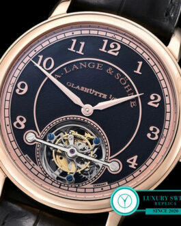 A LANGE & SOHNE 1815 TOURBILLON HANDWERKSKUNST ROSE GOLD BLACK