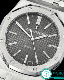 AUDEMARS PIGUET 41MM ROYAL OAK 15400 STAINLESS STEEL GREY RUTHENIUM TONED DIAL