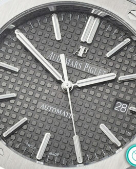 AUDEMARS PIGUET 41MM ROYAL OAK 15400 STAINLESS STEEL GREY RUTHENIUM TONED DIAL