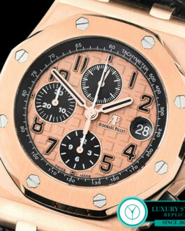 AUDEMARS PIGUET ROYAL OAK OFFSHORE MODEL 26470 PINK GOLD DIAL