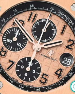 AUDEMARS PIGUET ROYAL OAK OFFSHORE MODEL 26470 PINK GOLD DIAL