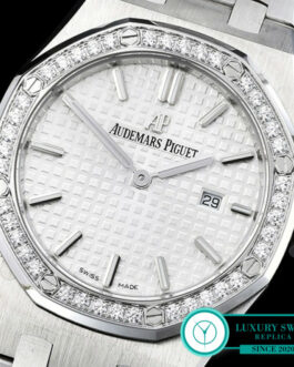 AUDEMARS PIGUET LADIES 33MM 67651 ROYAL OAK QUARTZ SILVER