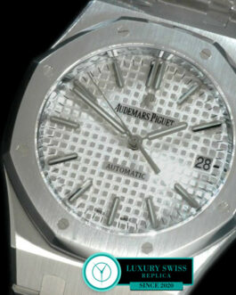 AUDEMARS PIGUET ROYAL OAK 15450 STAINLESS STEEL 37MM SILVER-TONED DIAL