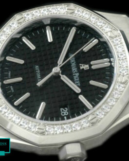 AUDEMARS PIGUET ROYAL OAK 15451 37MM DIAMOND BEZEL BLACK