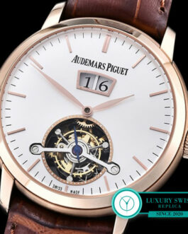 AUDEMARS PIGUET JULES AUDEMARS TOURBILON GRANDE DATE 41MM PINK GOLD SILVER