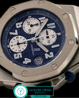 AUDEMARS PIGUET ROYAL OAK OFFSHORE BLUE DIAL STAINLESS STEEL BRACELET