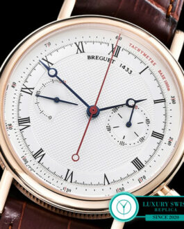 BREGUET CLASSICQUE 1433 CHRONOGRAPH SWISS ROSE GOLD WHITE