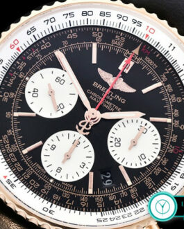 BREITLING NAVITIMER 01 CHRONOGRAPH BLACK DIAL ROSE GOLD