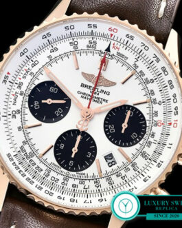 BREITLING NAVITIMER 01 CHRONOGRAPH WHITE DIAL ROSE GOLD