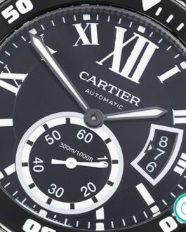 CARTIER CALIBRE DIVER RUBBER STRAP BLACK