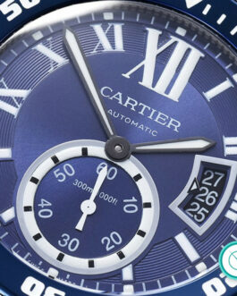 CARTIER CALIBRE DIVER RUBBER STRAP BLUE