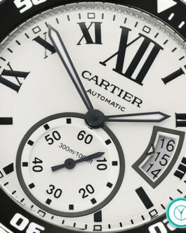 CARTIER CALIBRE DIVER RUBBER STRAP WHITE