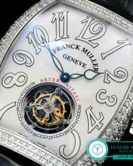 FRANCK MULLER AETERNITAS FLYING TOURBILLON DIAMOND BEZEL WHITE