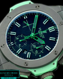 HUBLOT BIG BANG ALL BLACK EVOLUTION FULL CERAMIC SWISS AUTOMATIC GREEN MARKERS