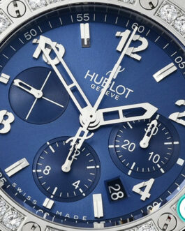 HUBLOT BIG BANG EVOLUTION DIAMOND BEZEL BLUE DIAL SWISS AUTOMATIC