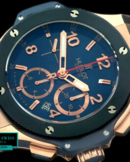 HUBLOT BIG BANG ROSE GOLD 44MM SWISS AUTOMATIC BLUE