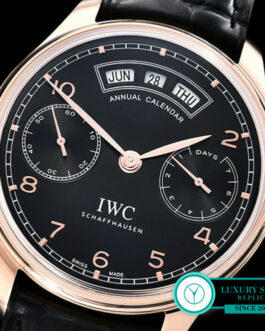 IWC PORTUGIESER ANNUAL CALENDAR IW503502 ROSE GOLD BLACK