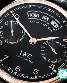 IWC PORTUGIESER ANNUAL CALENDAR IW503502 ROSE GOLD BLACK