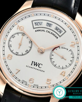 IWC PORTUGIESER ANNUAL CALENDAR IW503502 ROSE GOLD WHITE