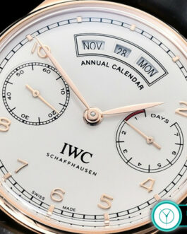 IWC PORTUGIESER ANNUAL CALENDAR IW503502 ROSE GOLD WHITE