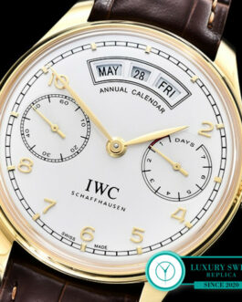 IWC PORTUGIESER ANNUAL CALENDAR IW503502 YELLOW GOLD WHITE