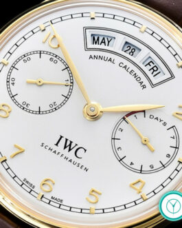 IWC PORTUGIESER ANNUAL CALENDAR IW503502 YELLOW GOLD WHITE