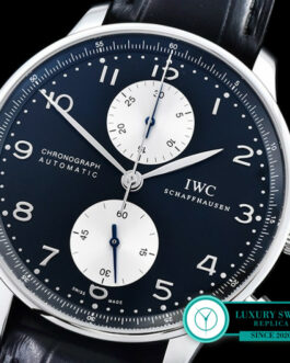 IWC PORTUGUESE IW371404 BLACK DIAL WHITE SUBDIALS 41MM