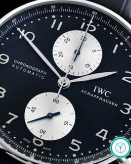 IWC PORTUGUESE IW371404 BLACK DIAL WHITE SUBDIALS 41MM