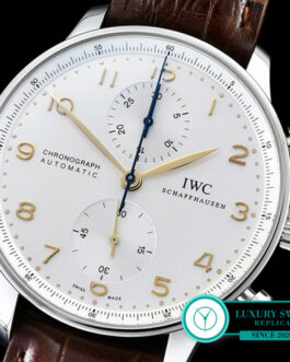 IWC PORTUGUESE IW371401 SWISS CHRONOGRAPH 41MM LEATHER STRAP