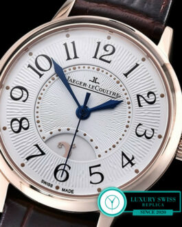 JAEGER LECOULTRE RENDEZ-VOUS DATE PINK GOLD ARABIC NUMERALS SILVER