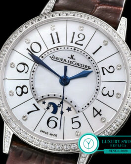 JAEGER LECOULTRE RENDEZ-VOUS NIGHT DAY SS DIAMOND CASE MOP WHITE