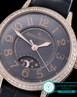 JAEGER LECOULTRE RENDEZ-VOUS NIGHT DAY ROSE GOLD DIAMOND CASE GREY