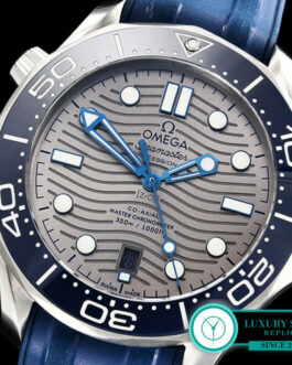 OMEGA SEAMASTER DIVER 300M GREY WAVE DIAL RUBBER STRAP