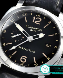 PANERAI PAM 531 LUMINOR MARINA 1950 3 DAYS GMT BLACK LEATHER STRAP