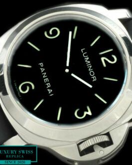 PANERAI PAM 112 LUMINOR SWISS MOVEMENT BLACK LEATHER STRAP