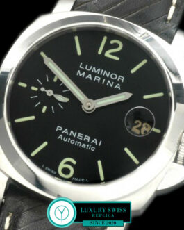 PANERAI PAM 048 LUMINOR MARINA 40MM BLACK LEATHER STRAP