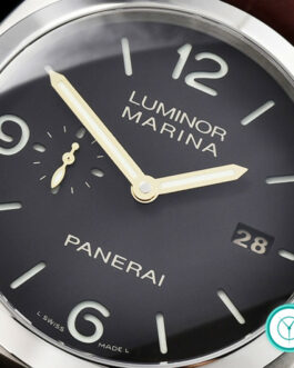 PANERAI PAM 351 LUMINOR MARINA 1950 3 DAYS TITANIUM BROWN LEATHER STRAP