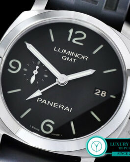 PANERAI PAM 320 LUMINOR 1950 GMT 3 DAYS SWISS AUTOMATIC RUBBER STRAP