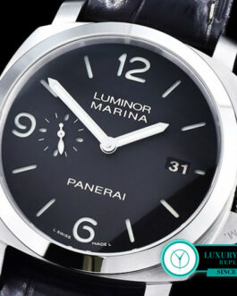 PANERAI PAM 312 LUMINOR 1950 3 DAYS SWISS AUTOMATIC BLACK LEATHER STRAP