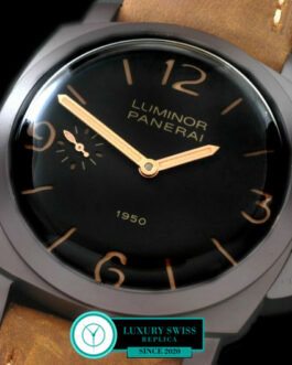 PANERAI PAM 375 LUMINOR COMPOSITE 1950 3 DAYS BROWN LEATHER STRAP