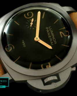 PANERAI PAM 375 LUMINOR COMPOSITE 1950 3 DAYS BROWN LEATHER STRAP