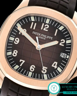 PATEK PHILIPPE AQUANAUT 5167 40MM ROSE GOLD BROWN DIAL