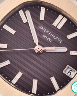 PATEK PHILIPPE NAUTILUS 40MM SWISS AUTOMATIC ROSE GOLD BROWN