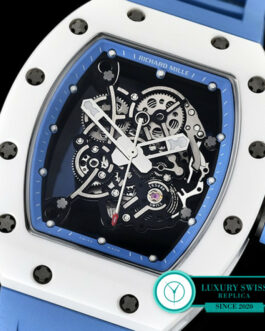 RICHARD MILLE RM 055 BUBBA WATSON WHITE CERAMIC BLUE INNER