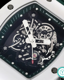 RICHARD MILLE RM 055 BUBBA WATSON WHITE CERAMIC GREEN INNER