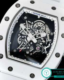 RICHARD MILLE RM 055 BUBBA WATSON WHITE CERAMIC WHITE INNER WHITE STRAP