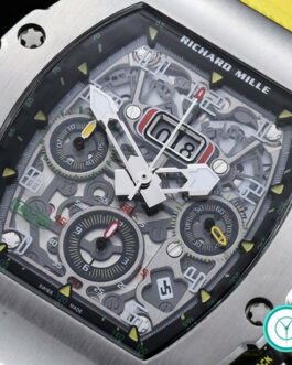 RICHARD MILLE RM 11-03 SWISS AUTOMATIC FLYBACK CHRONO YELLOW NYLON STRAP