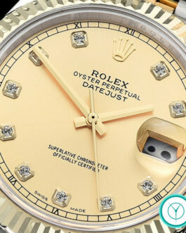 ROLEX DATEJUST II 2 TONE SWISS AUTOMATIC FLUTED BEZEL – JUBILEE BRACELET – GOLD DIAL – DIAMOND MARKERS