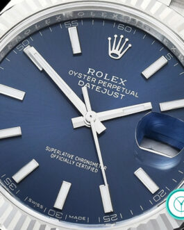 ROLEX DATEJUST II 126334 FLUTED BEZEL BLUE DIAL