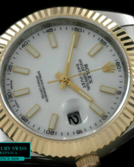 ROLEX DATEJUST II 2 TONE SWISS AUTOMATIC FLUTED BEZEL – OYSTER BRACELET – WHITE DIAL – STICK MARKERS